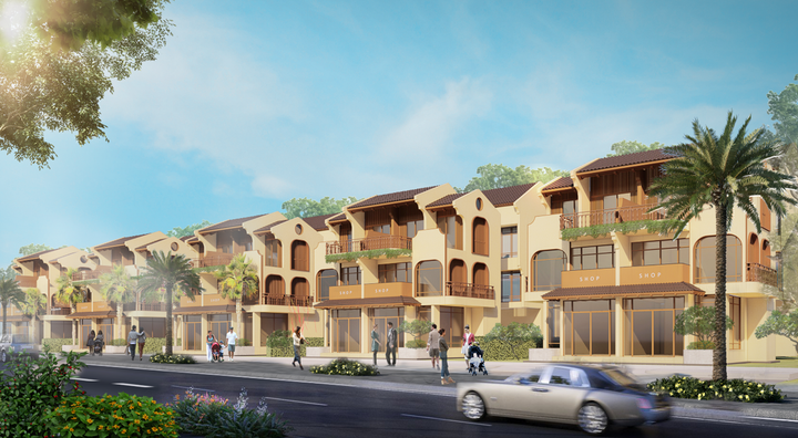 Phân khu Faifo được kế thừa cảm hứng thiết kế của nhà cổ Hội An (Ảnh phối cảnh dự án).