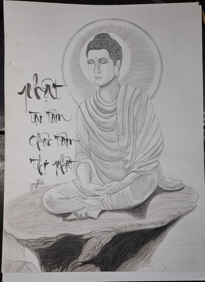 Cậu bé lớp 4 ở Đắk Lắk 'gây mê' trên TikTok nhờ tài vẽ tranh đẹp mê ly - 13