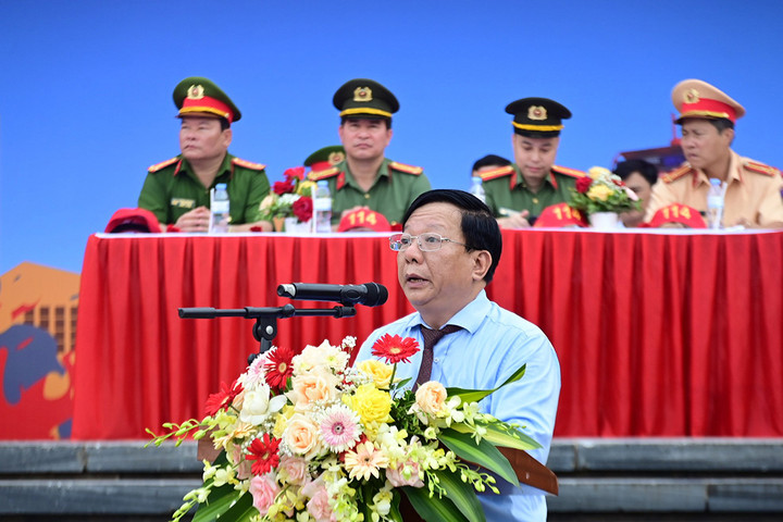 Ông Nguyễn Đức Thọ - Phó Chủ tịch UBND TP Hải Phòng phát biểu tại hội thi. (Ảnh: Cổng thông tin điện tử TP Hải Phòng)