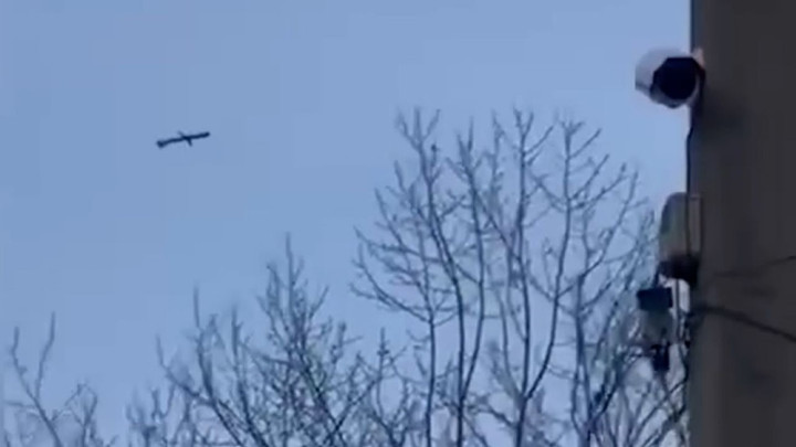 Tên lửa Kh-101 đang trên đường bay tới mục tiêu trên bầu trời Ukraine.