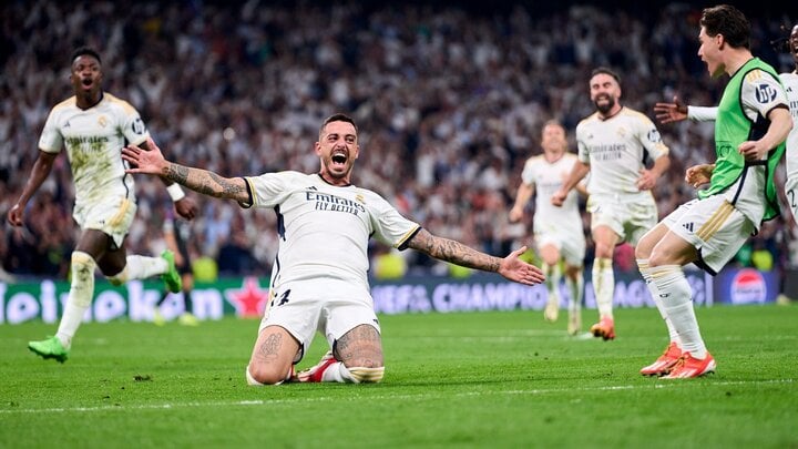 Joselu ghi 2 bàn trong 3 phút, giúp Real Madrid ngược dòng dành vé vào chung kết Champions League