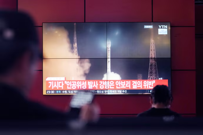 Hình ảnh vụ phóng tên lửa của Triều Tiên hôm 27/5. (Ảnh: AP)