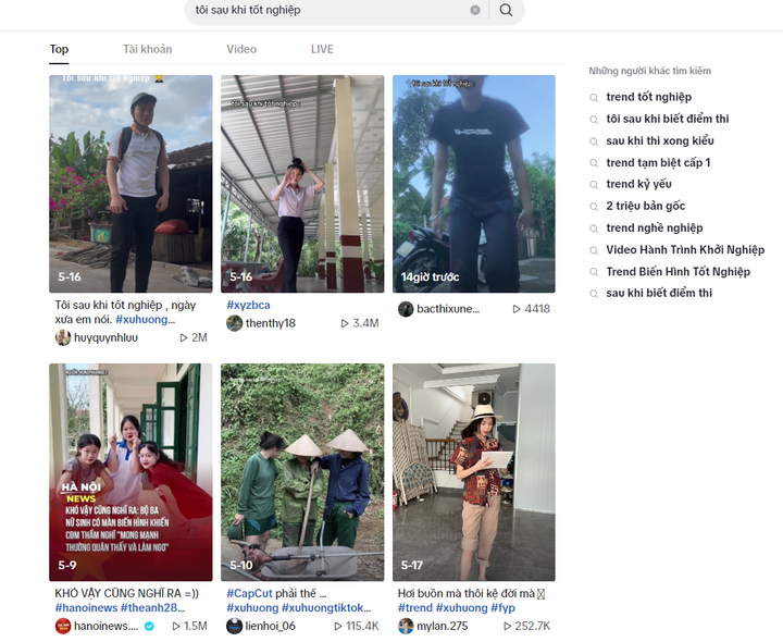 Trào lưu mới được đông đảo bạn trẻ hưởng ứng trên TikTok. (Ảnh chụp màn hình)