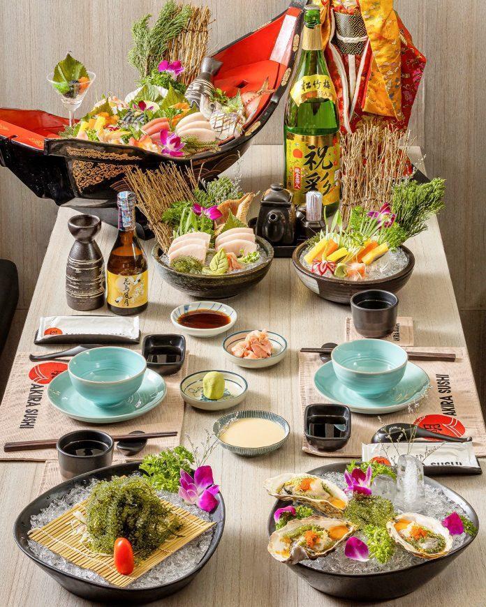 Thực đơn tại Akira Sushi – Japanese Cuisine gồm nhiều món.
