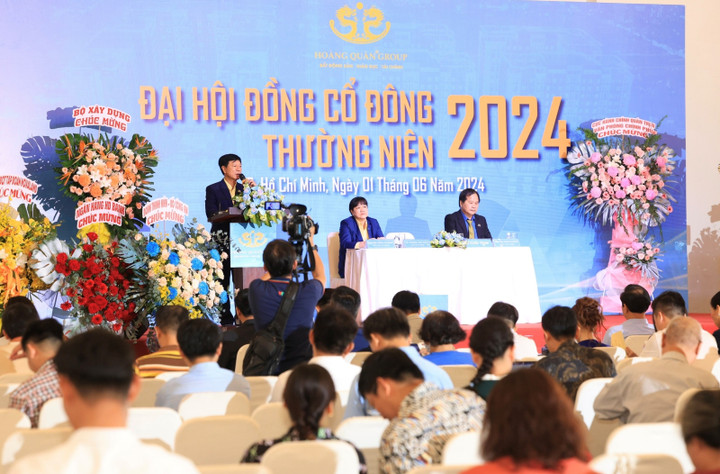 Đại hội cổ đông thường niên của Hoàng Quân Group. (Ảnh: Đại Việt)