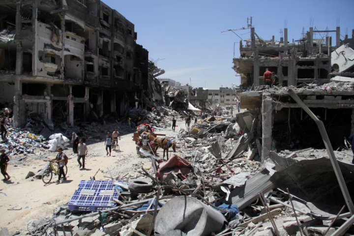 Gaza bị tàn phá nặng nề bởi chiến tranh. (Ảnh: Reuters)