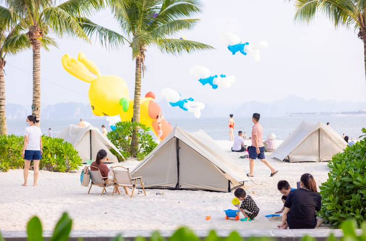 Du khách bày tỏ sự ấn tượng với những trải nghiệm thú vị và không gian thoáng đãng bên vịnh di sản của Khu đô thị vịnh biển Halong Marina.