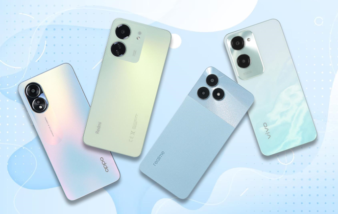 Cả 4 đại diện Oppo, Xiaomi, Realme và Vivo đều có những mẫu smartphone đình đám ở phân khúc trên dưới 3 triệu đồng.