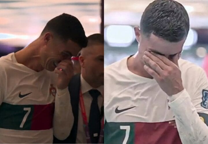 Tại World Cup 2022, Ronaldo khóc bẽ bàng khi đi vào đường hầm sau trận thua của đội tuyển Bồ Đào Nha trước Ma rốc tại tứ kết. Ronaldo được tung vào sân ở phút 51 khi đội tuyển Maroc đang dẫn trước 1-0. Trong khoảng thời gian có mặt trên sân, CR7 đã không thể giúp Bồ Đào Nha lật ngược tình thế. Đây được xem là kỳ World Cup cuối cùng của Ronaldo nên việc anh bật khóc sau trận đấu là điều có thể hiểu được.