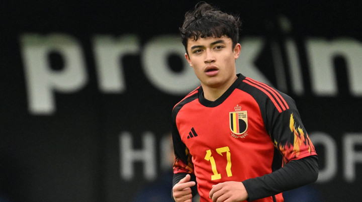 Dylan Demuynck trong màu áo U20 Bỉ.