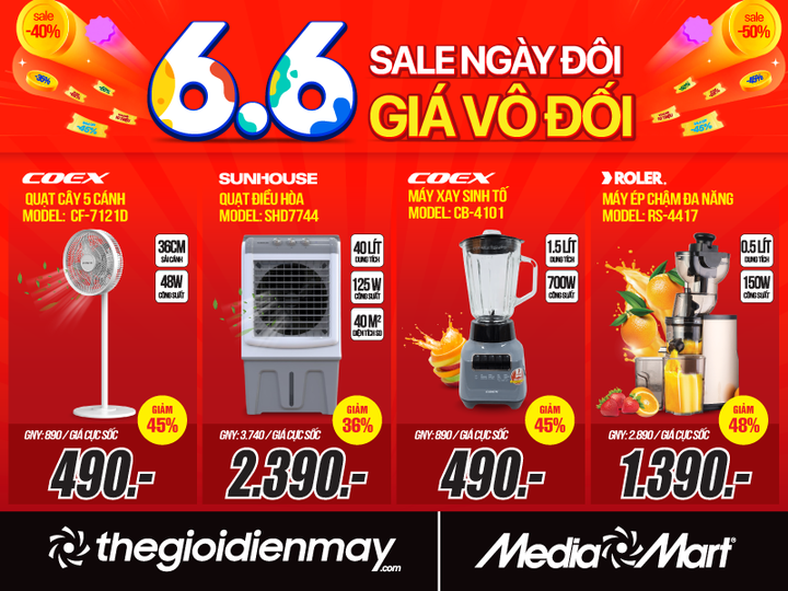 6/6 Siêu sale giữa năm, săn hàng điện máy ưu đãi khủng - 2