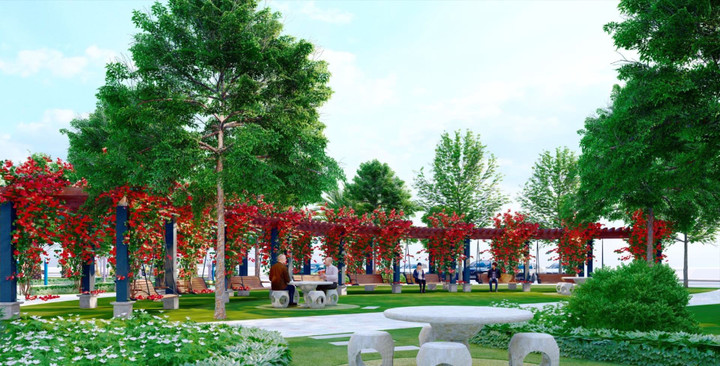 Empire Park mang tới cho cư dân không gian sống lành mạnh, chan hòa cùng thiên nhiên (ảnh minh họa tiện ích).