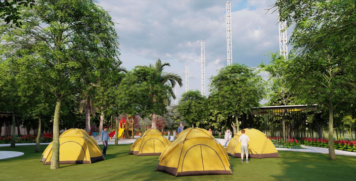 Các gia đình cũng dễ dàng tìm thấy tại Empire Park không gian để gia đình sum họp cuối tuần.