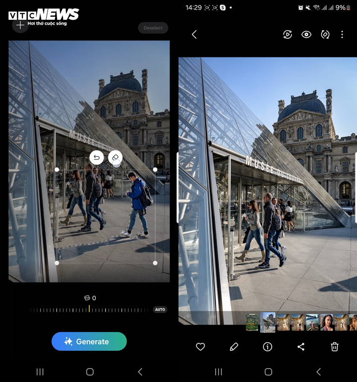 Với background không quá phức tạp, việc xóa không để lại nhiều dấu vết đáng kể.