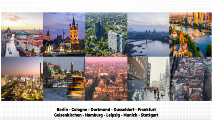 10 thành phố thể hiện sự phong phú của nền văn hóa và lịch sử bóng đá Đức.