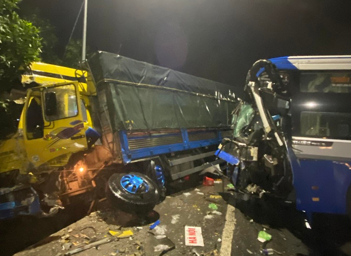 Hiện trường vụ tai nạn. (Ảnh: CTV)