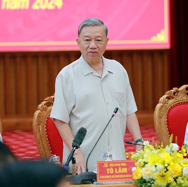 Chủ tịch nước Tô Lâm phát biểu tại buổi làm việc