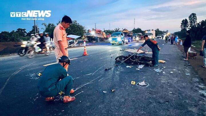 Hiện trường vụ tai nạn.