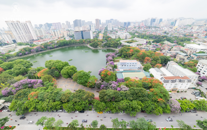 Không gian cây xanh cùng hệ thống hồ điều hòa khiến cho phía Tây trở thành nơi đáng sống bậc nhất Hà Nội.