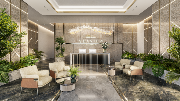 Sảnh đón Seaview Residences.