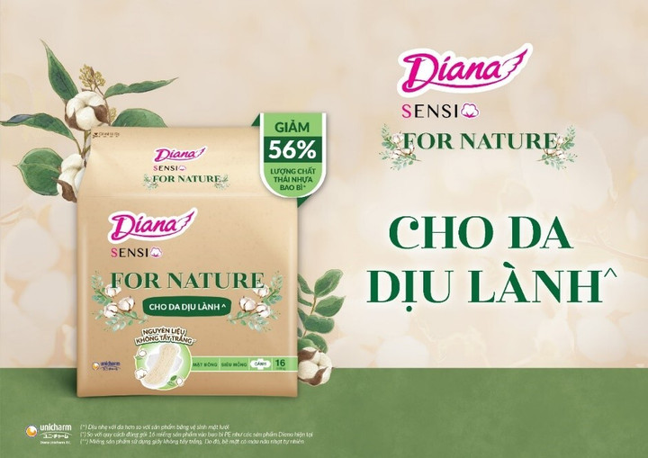 Diana Sensor For Nature giảm 56% lượng nhựa bao bì.