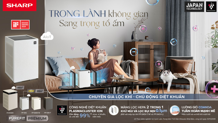 Sharp Purefit mini - Trong lành không gian, sang trọng tổ ấm.