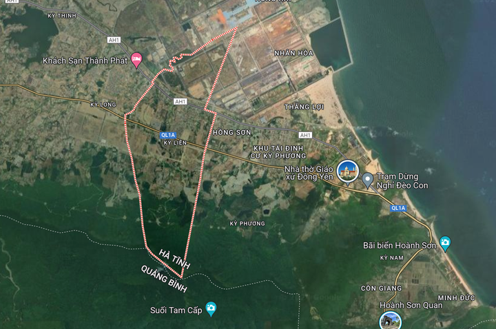 Phường Kỳ Liên nơi ông Jiang Hao bị khống chế, ép buộc lên xe. (Ảnh: Google Maps)