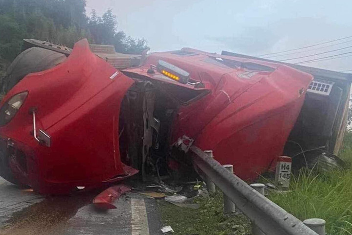 Hiện trường vụ tai nạn.