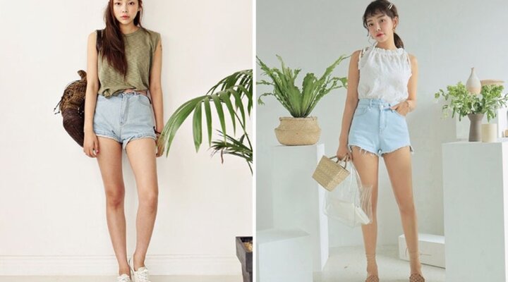 Quần shorts cùng áo tanktop là kiểu phối đồ không bao giờ lỗi mốt. Để tạo điểm nhấn, bạn có thể thêm những phụ kiện như túi xách, mũ hay vòng tay nổi bật.