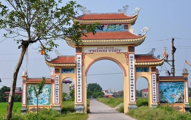 Cổng làng Trinh Tiết (huyện Mỹ Đức, Hà Nội).