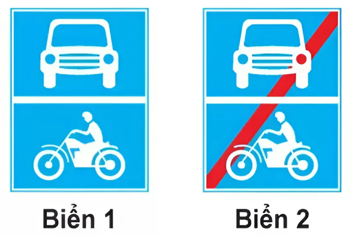 Gặp biển nào các phương tiện không được đi vào, trừ ô tô và mô tô? - 1