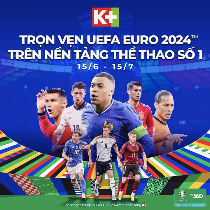 Xem trọn vẹn UEFA EURO 2024 & COPA AMERICA 2024 duy nhất trên K+ - 1