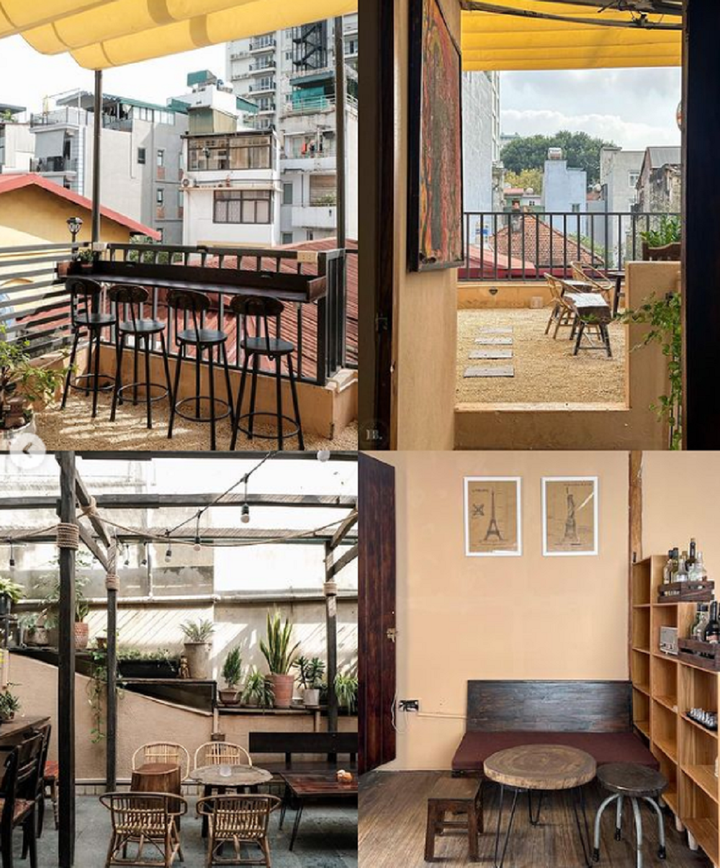 Lách cà phê nằm núp mình trong khu tập thể cũ trong xóm Hạ Hồi.