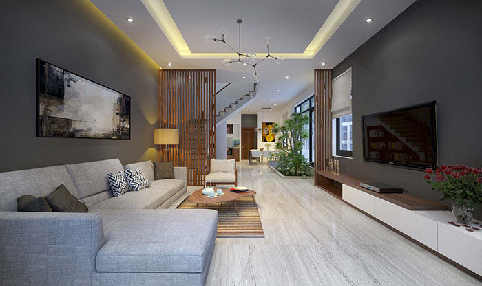 Phòng khách hướng Bắc thường thiếu ánh sáng, dễ gây ẩm mốc. Đây là kiểu nhà chuyên gia phong thủy khuyên không nên mua.