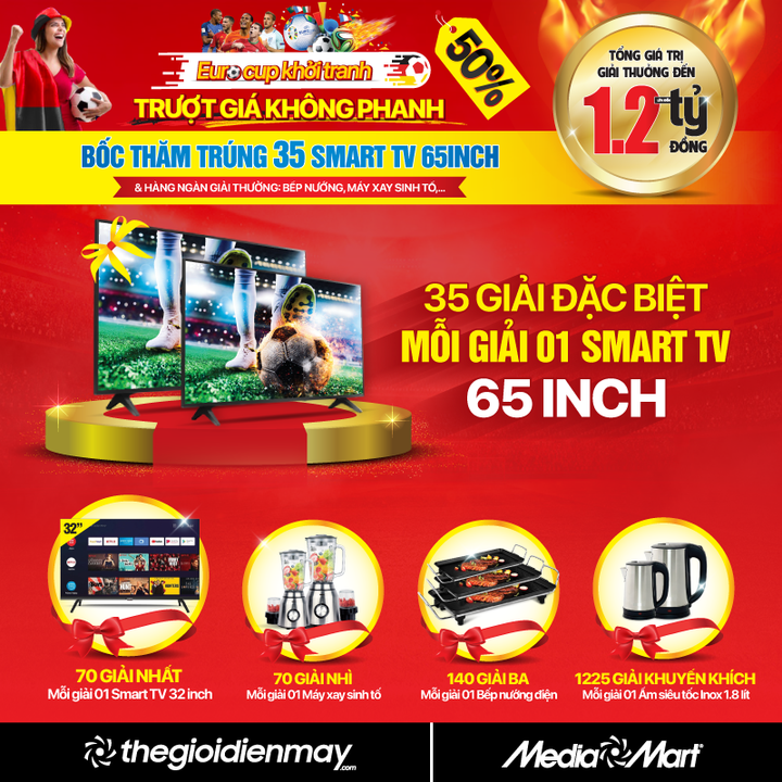 Siêu thị điện máy 'Trượt giá không phanh' mùa Euro Cup 2024 - 1