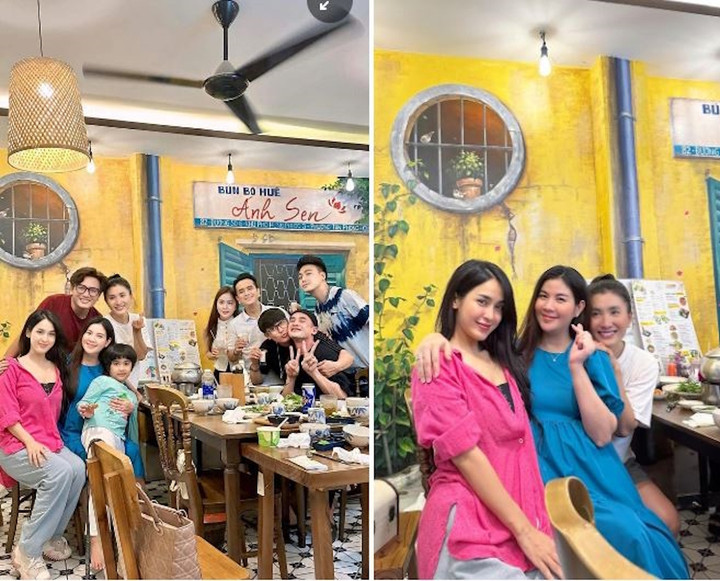 Hùng Thuận giới thiệu người yêu với các đồng nghiệp.