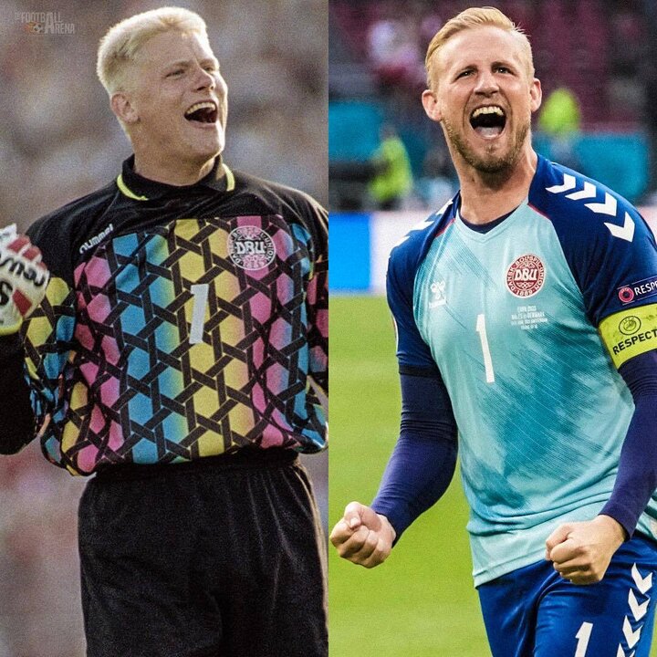 Kasper Schmeichel nối nghiệp cha trong khung gỗ.