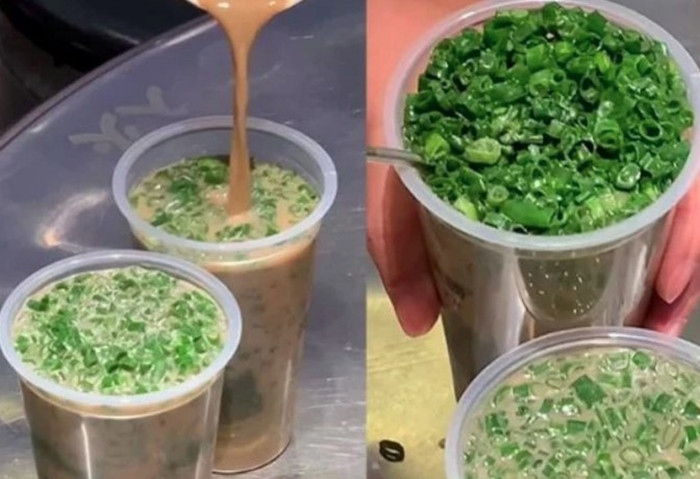 Món cà phê hành lá gây sốt mạng xã hội thời gian gần đây.