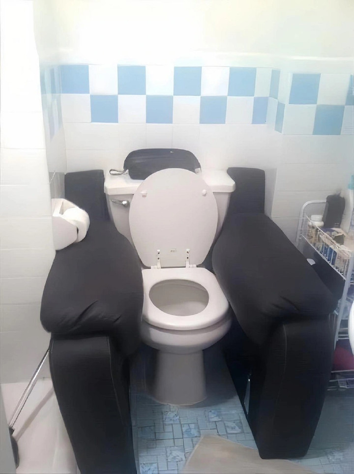 Với kiểu bồn cầu này, nhiều người sẽ ngủ luôn trong nhà vệ sinh.