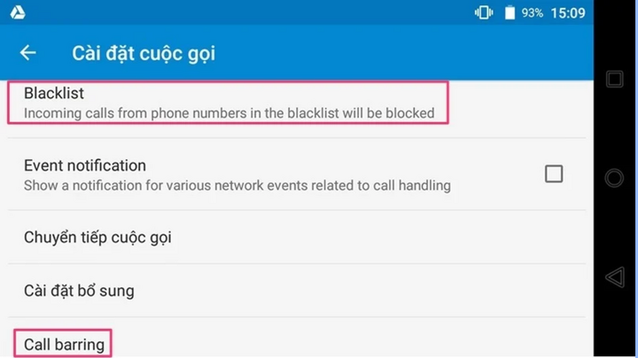 1 nút nhỏ trên điện thoại, bật lên là chặn hết cuộc gọi ngoài danh bạ - 7