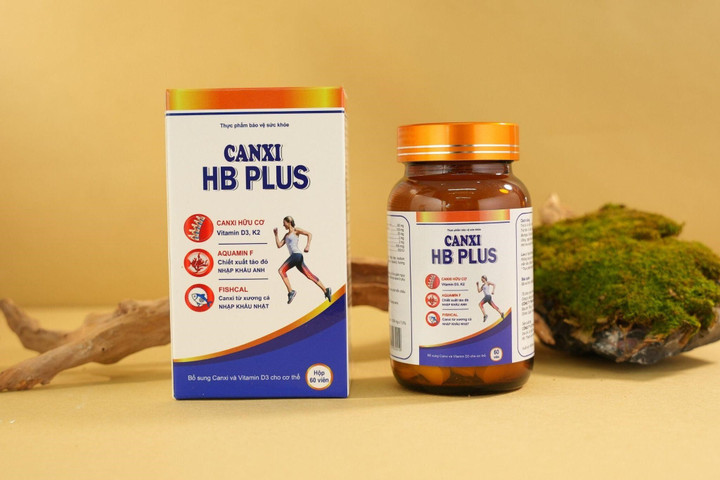 Canxi HB Plus cung cấp canxi hữu cơ, vitamin D3, K2 hỗ trợ xương và răng chắc khỏe.