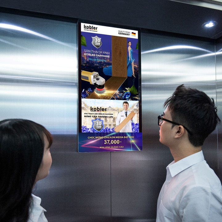 Chiến dịch quảng cáo của thương hiệu Kobler trên nền tảng màn hình của Chicilon Media.