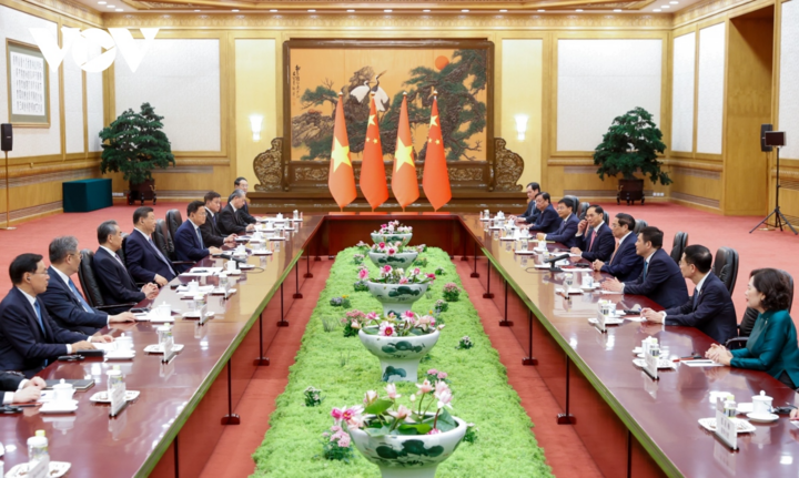 Thủ tướng Phạm Minh Chính hội kiến Tổng Bí thư, Chủ tịch nước Tập Cận Bình.