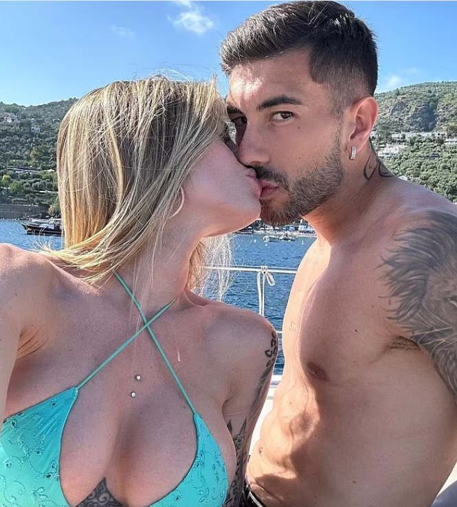 Mattia Zaccagni và vợ Chiara Nasti.