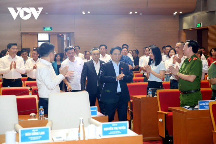 Thủ tướng Phạm Minh Chính dự hội nghị sơ kết 6 tháng triển khai Đề án 06 trên địa bàn TP Hà Nội.