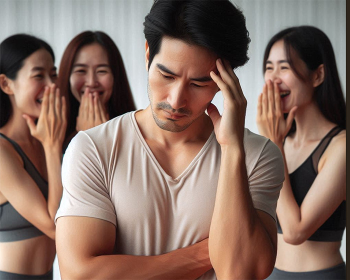 Tôi bắt đầu lo lắng kể từ khi vợ tham gia lớp tập yoga. (Ảnh minh họa tạo bởi AI)