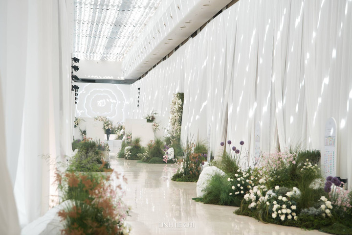 Phối cảnh không gian tiệc cưới xa hoa của Midu và thiếu gia Minh Đạt.