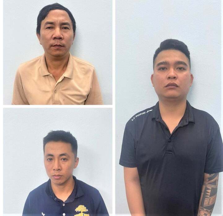 3 đối tượng trong đường dây đánh bạc qua mạng ở Quảng Nam. (Ảnh: C.A)