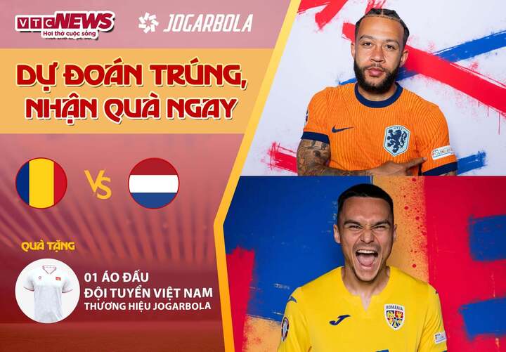 Tham gia dự đoán kết quả trận đấu Romania - Hà Lan để có cơ hội nhận quà từ VTC News.