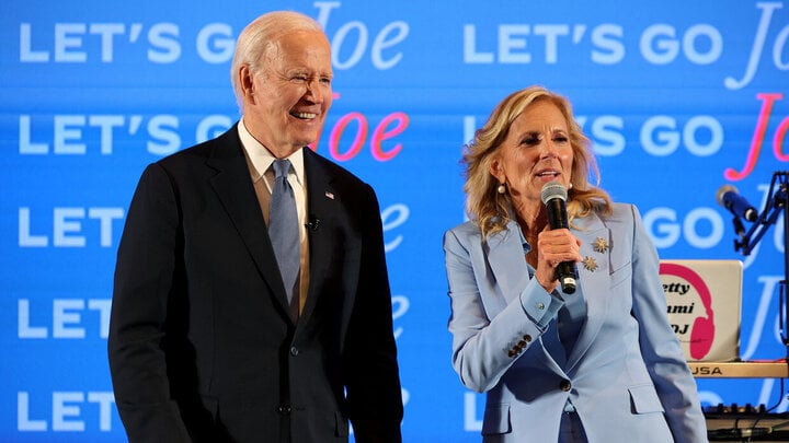 Tổng thống Mỹ Joe Biden và Đệ nhất phu nhân Mỹ Jill Biden. (Ảnh: Getty Images)